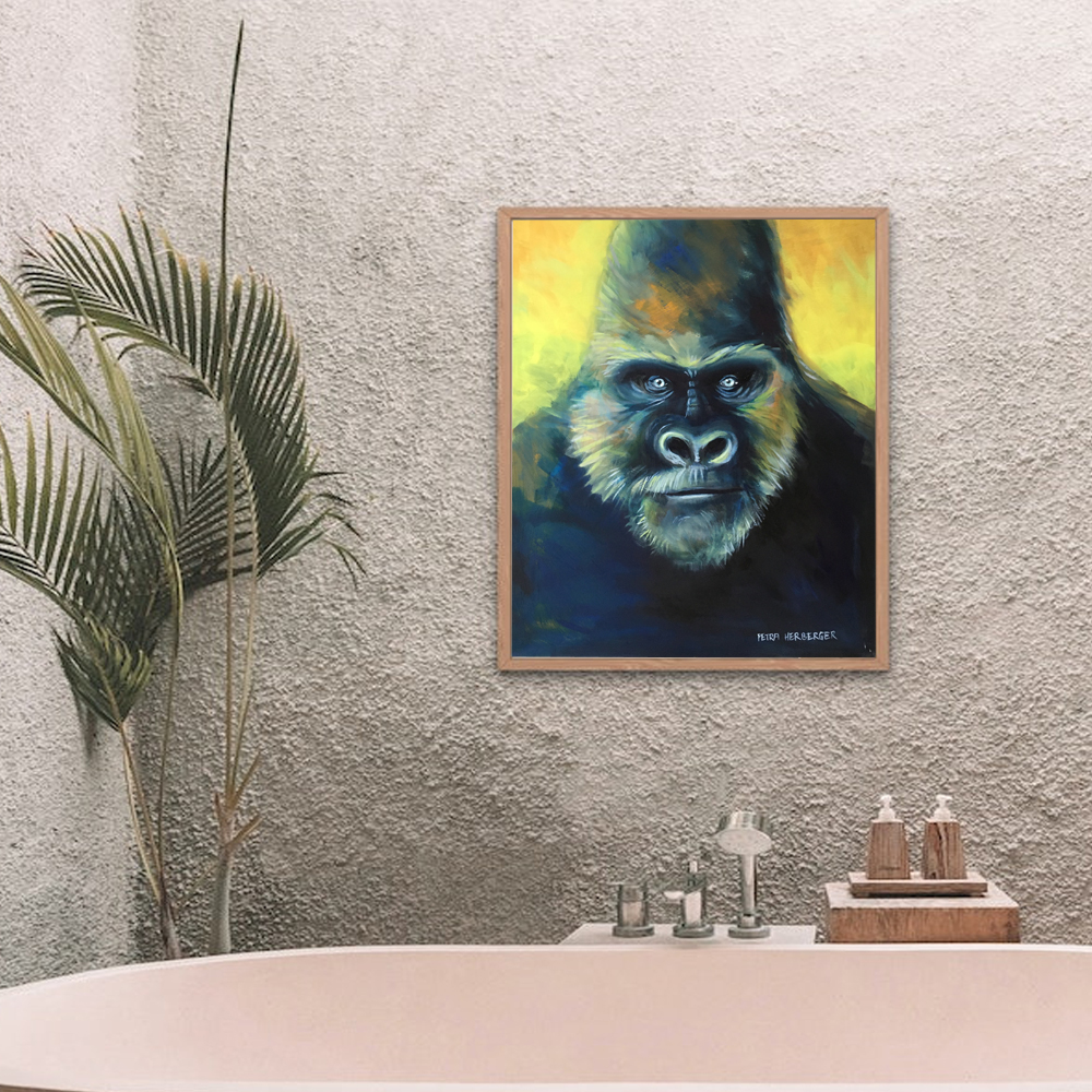 Ölgemälde eines Gorilla