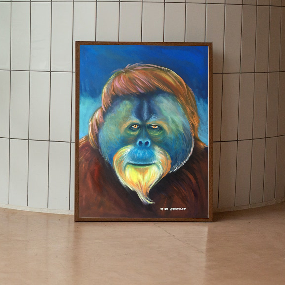 Ölgemälde eines Orang Utan