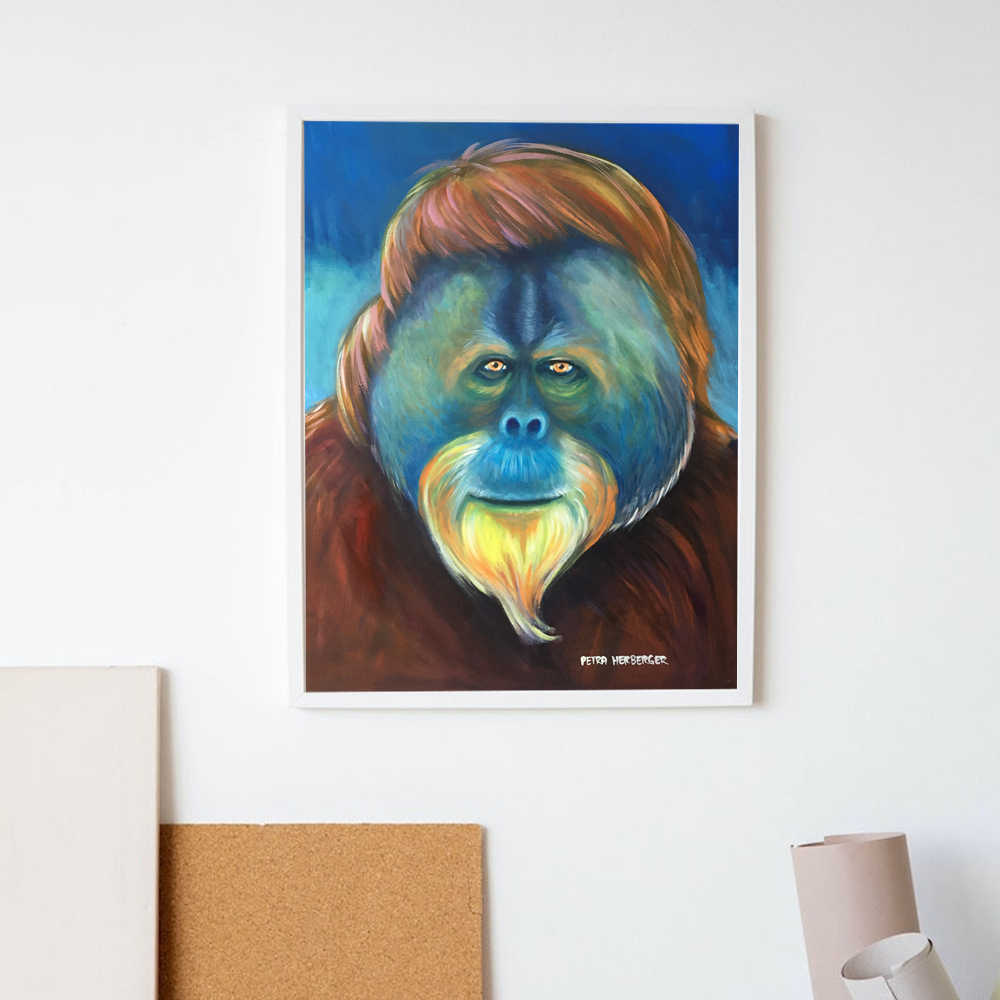 Ölgemälde eines Orang Utan